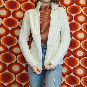 Dip Off White Zip Up Fleece